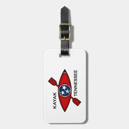 Kayak Tennessee Flag Bagagelabel (Voorkant verticaal)