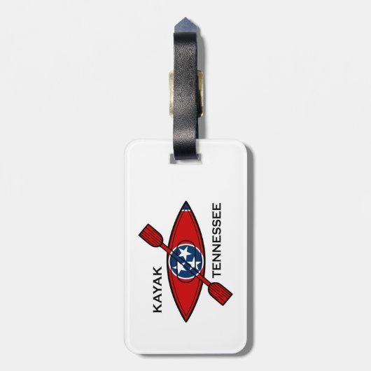 Kayak Tennessee Flag Bagagelabel (Achterkant verticaal)