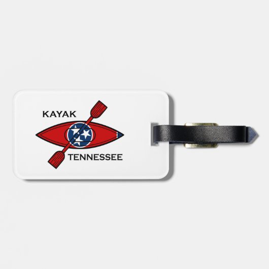 Kayak Tennessee Flag Bagagelabel (Achterkant horizontaal)