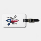 Kayak Texas Flag Bagagelabel (Voorkant horizontaal)