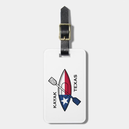 Kayak Texas Flag Bagagelabel (Voorkant verticaal)