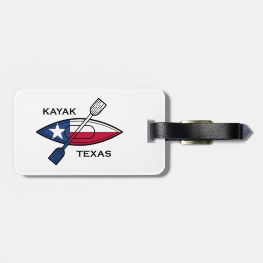Kayak Texas Flag Bagagelabel (Achterkant horizontaal)