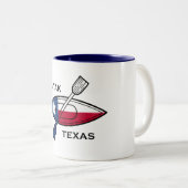 Kayak Texas Flag Tweekleurige Koffiemok (Voorkant rechts)
