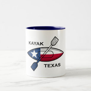 Kayak Texas Flag Tweekleurige Koffiemok