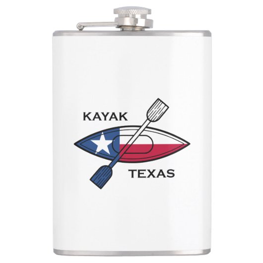 Kayak Texas Vlag Heupfles (Voorkant)