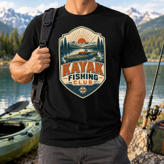 Kayak Visclub - Vintage Retro Buitenvisserij T-shirt