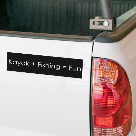Kayak-visplezier Bumpersticker (Op Truck)