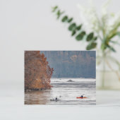 Kayak Vissen Briefkaart (Staand voorkant)