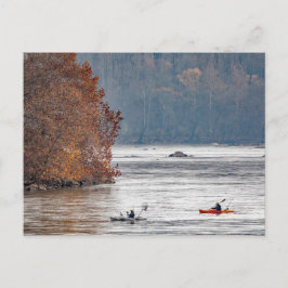 Kayak Vissen Briefkaart