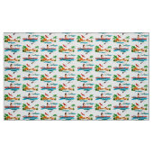 Kayak Vissen Fabric Stof (Fat Quarter)