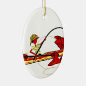 Kayak Vissen Keramisch Ornament (Rechts)