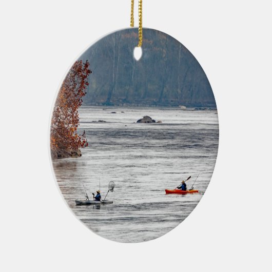 Kayak Vissen Keramisch Ornament (Rechts)