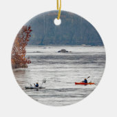 Kayak Vissen Keramisch Ornament (Voorkant)