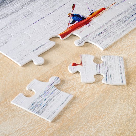 Kayak Vissen Legpuzzel (Zijkant)