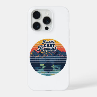 Kayak Vissen Paddle Retro Zonsondergang iPhone 15 Pro Case