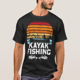Kayak Vist adviseur Retro Sunset  Lake Fis T-shirt