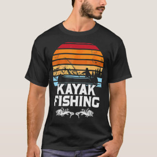 Kayak Vist adviseur Retro Sunset Lake Fis T-shirt