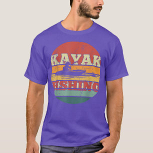 Kayak Vist adviseur Retro Sunset  Lake Fis T-shirt