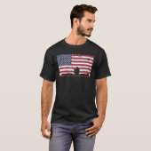 Kayak Vist Amerikaanse vlag T-shirt (Voorkant volledig)
