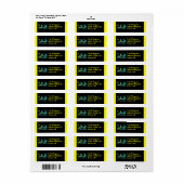 Kayak Vist Black & White Whimsy Etiket (Full Sheet)