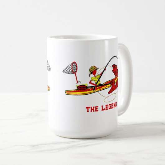 Kayak Vist de Legende in de Mok van Bright Koffie (Voorkant rechts)