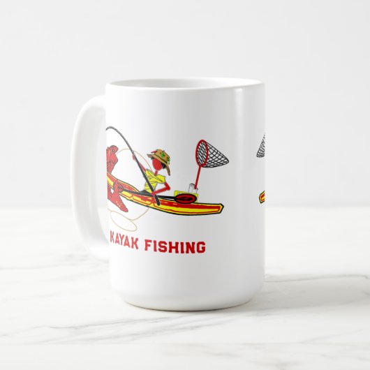 Kayak Vist de Legende in de Mok van Bright Koffie (Voorkant links)