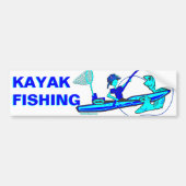 Kayak Vist in Blues Bumpersticker (Voorkant)