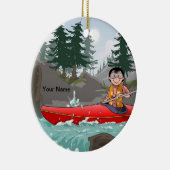 Kayak - Vrouw Keramisch Ornament (Rechts)