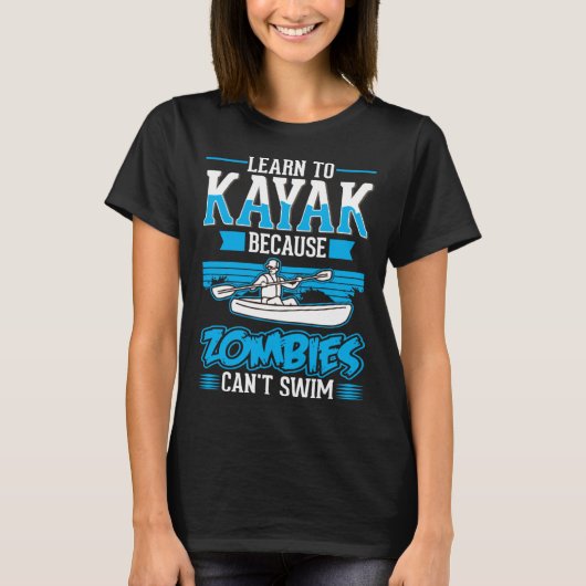 Kayak Zombie Kayaker Kayak T-shirt (Voorkant)