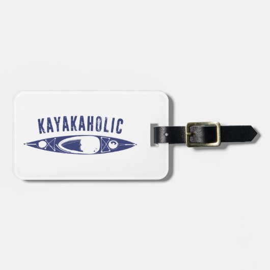 Kayakaholic Bagagelabel (Voorkant horizontaal)