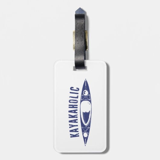 Kayakaholic Bagagelabel (Achterkant verticaal)
