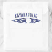 Kayakaholic Rechthoekige Sticker (Tas)