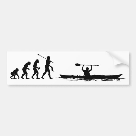 Kayaker Bumpersticker (Voorkant)