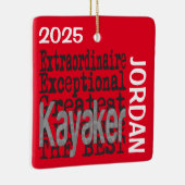 Kayaker Extraordinaire CUSTOM Keramisch Ornament (Rechts)