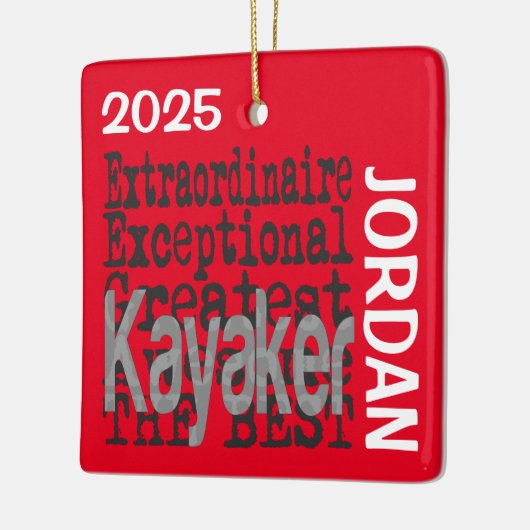Kayaker Extraordinaire CUSTOM Keramisch Ornament (Links)