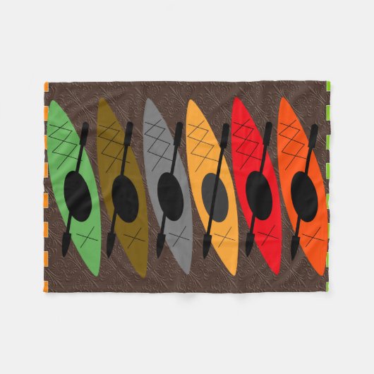 Kayaker Fleece Blanket Deken (Voorkant (Horizontaal))