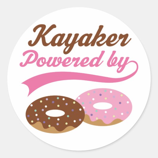 Kayaker Funny Gift Ronde Sticker (Voorkant)