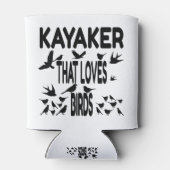 Kayaker houdt van vogels blikjeskoeler (Achterkant)