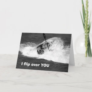 KAYAKER "IK FLIP OVER JE" VERJAARDAG FLIRTEN KAART