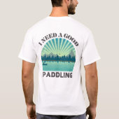  Kayaker Ik heb een goede peddelen retro Mannen no T-shirt (Achterkant)