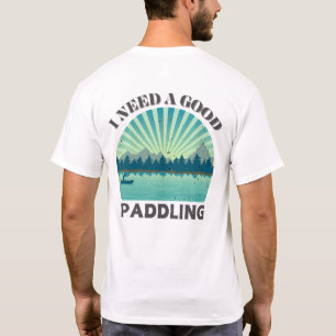  Kayaker Ik heb een goede peddelen retro Mannen no T-shirt