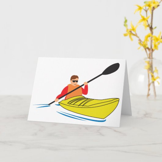 Kayaker Kaart (Gele Bloem)