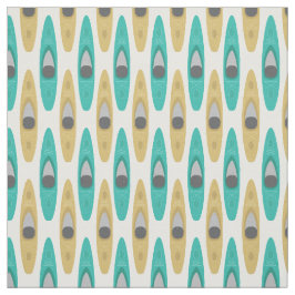 Kayaker Kajak kano's patroon in blauw en beige Stof
