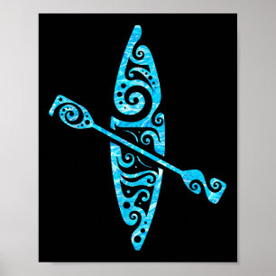 Kayaker Kano Paddelen Boot Liefhebber Kayak Water Poster