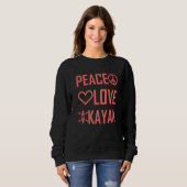 Kayaker Kayaking Outfit Kayak Peace Love Kayak Trui (Voorkant volledig)