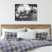 Kayaker met een waterdichte jas met een speelgoed- canvas afdruk (Insitu (Slaapkamer))