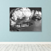 Kayaker met een waterdichte jas met een speelgoed- canvas afdruk (Insitu (Houten vloer))