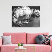 Kayaker met een waterdichte jas met een speelgoed- canvas afdruk (Insitu (Woonkamer))