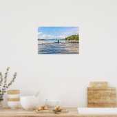 Kayaker op het Poster van het Serene Lake (Keuken)