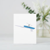 Kayaker op het water briefkaart (Staand voorkant)